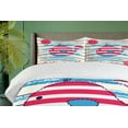 thumbnail image 4 of Ambesonne Cartoon Duvet Cover Sets, Fish Sailor Marine Sea, 2-King, Cream Red Blue, 4 of 7