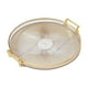 thumbnail image 2 of Uuiauoio Round Serving Tray, Elegant Round Tray with Gold Handle, Fruits Desserts Snacks Display Food Serving Tray, Decorative Platter for Vanity Bathroom Coffee Table, 2 of 6