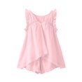 thumbnail image 5 of Likimi Womens Two Piece Set Solid Color Sleeveless V Neck Hollow Out Lace Trim Summer Tops With Shorts Soft Fashionable Outfit Set Red Size S, 5 of 5