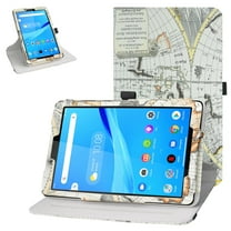 Labanema 8" Lenovo Tab M8 FHD (2nd Gen) TB-8705F Case, 360 Degree Rotary Stand 8" Lenovo Tab M8 FHD (2nd Gen) TB-8705F Cover, Case for 8" Lenovo Tab M8 FHD (2nd Gen) TB-8705F (Map White)