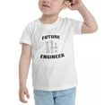 thumbnail image 3 of Future Engineer Funny Toddler T-Shirts for Boys Girls (White, 5/6T), 3 of 5