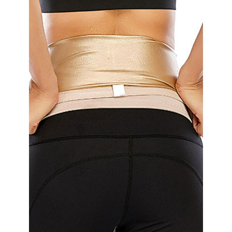 SHCKE Waist Trainer for Women Sauna Trimmer Sweat Belt Weight Waste Slim Wrap Girdle Running Lose Weight Waist Trimmer Belt with Zipper Walmart