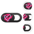 thumbnail image 1 of KONTONTY 3Pcs Black ABS Heart Shaped Cover for Laptop Camera with Privacy Sticker on Phone Computer Tablet, 1 of 5