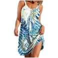 thumbnail image 6 of Puyaiuu Women's Hawaiian Print Camisole Dress, V-Neck Sleeveless Vacation Style Gown, Flowy Cover-Up for Beach, Summer Getaways and Tropical Holiday Wear Gift, 6 of 7