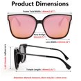 thumbnail image 4 of Gafas de Sol FEISEDY Retro Oversize Cuadradas Polarizadas B2901, 4 of 9