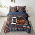 thumbnail image 2 of Erosebridal American Football Bed in a Bag Twin size, Soccer Sports Bed Set, Rugby Lover Decor, Reversible 7-Piece, 2 of 5