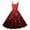 Red, variant on Valentines Day Cocktail Women's Vintage Dress Sleeveless Heart Print Evening Prom Swing A Line Dress Red S