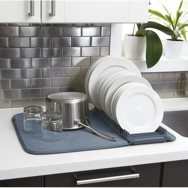 Dish drying online mat and rack