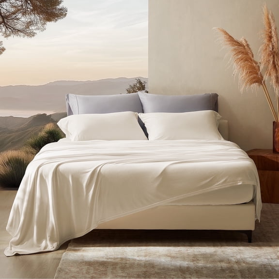 Sleep Zone Twin Sheets Set - 3 Piece Bedding - Jersey Knit Cooling Sheet Set - Soft and Fade Resistant - Easy Care - Deep Pocket (Twin,Beige)