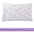 thumbnail image 5 of Gypsy Floral Spirograph Animals Giraffe Hippo Elephant 3 Piece Pink Cotton Toddler Sheet Set, 5 of 7