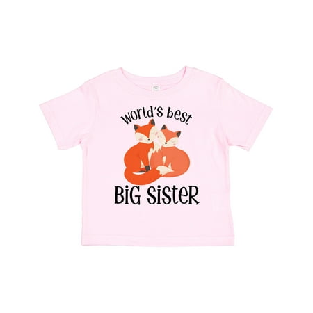 

Inktastic World s Best Big Sister Gift Toddler Toddler Girl T-Shirt