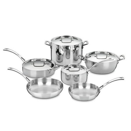 Cuisinart French Classic 10pc Stainless Steel Tri-Ply Cookware Set - FCT-10
