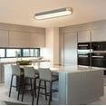 thumbnail image 2 of HUOKU Lumin 38 in. 1-Light Gray Integrated LED Flush Mount Minimalist Long Oval Ceiling Light, 2 of 6