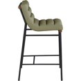 thumbnail image 4 of Meridian Furniture Burke Green Vegan Leather Counter Stool, 4 of 7