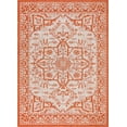 thumbnail image 5 of Well Woven Indoor/Outdoor Area Rug 5'3" x 7'3" Celesine Orange Persian Medallion, 5 of 7