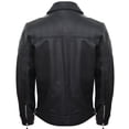 thumbnail image 3 of Mens Black Cowhide Leather Harrington Jacket-Skipton in Black, 3 of 4