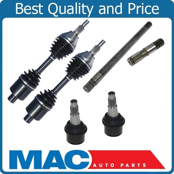 CV DRIVE AXLE & INTERMEDIATE SHAFT BALL LOWER JOINT SET FOR 02-05 DODGE RAM 1500