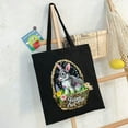 thumbnail image 6 of COMIO Party Supplies Happy Wolf Easter Bunny Basket Eggs Wolves Women's Shopping Bag Large Capacity Shoulder Bag 14.1x15.7in, 6 of 6