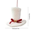 thumbnail image 3 of JeashCHAT Christmas Top Hat Ornaments, Christmas Tree Decorations, Top Hat Hanging Pendant with Bow and Bells, Xmas Holiday Party Decor, 3 of 6