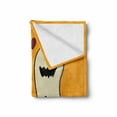 thumbnail image 2 of Halloween Soft Flannel Fleece Blanket, Hey Boo-tiful Text and Funny Spooky Ghosts in Love Halloween Romance, Cozy Plush for Indoor and Outdoor Use, 50" x 60", Orange Eggshell Maroon, by Ambesonne, 2 of 6
