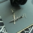 thumbnail image 6 of MANNYA Sword Earrings for Men Women Alternative Asymmetrical Dangle Earrings Unisex Gothic Earrings Halloween Jewelry Gift, 6 of 6