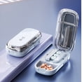 thumbnail image 1 of 3-in-1 Pill Cutter & Grinder with Stainless Steel Blade, Portable Tablet Splitter & Medication Storage Organizer BoxWalmart,Half-Blue, 1 of 9
