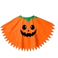 thumbnail image 5 of Rggeeun Adults Cape Halloween Themed Print Pointed Hem Crew Neck Flowy Breathable for Halloween Everyday Wear Basic Capes,Orange,One Size, 5 of 5