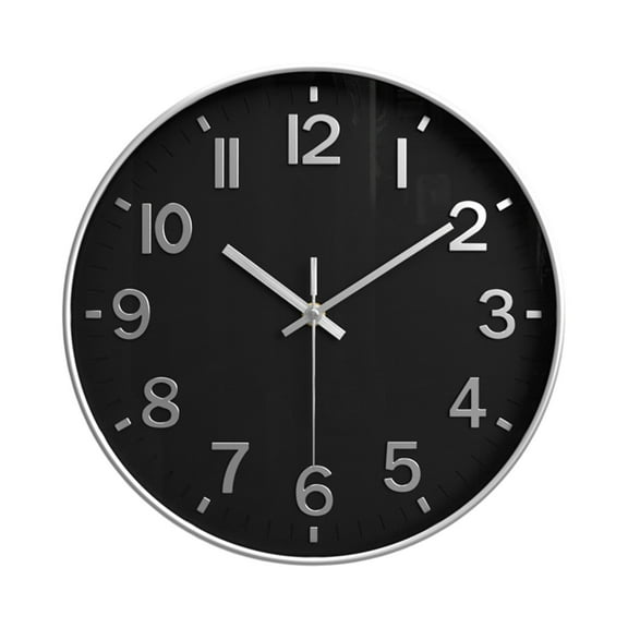 Wall Clocks Battery Operated for Living Room Kitchen 12" Silent Non Ticking Modern Wall Clock for Bedroom Office Decor