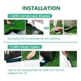 thumbnail image 6 of Artificial Grass Rug Outdoor Artificial Turf 3FTX11FT Green Zebra Stripe Fake Grass Mat, 0.8" Pile Height Astroturf Carpet for Patio Balcony Pool Deck Tennis Lawn, Customized Cuttable, 6 of 7