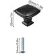 thumbnail image 5 of 10 Pcs Black Furniture Knob Drawer Door Knobs Square Cabinet Pulls Single Round Hole(30MM Aluminum Alloy), 5 of 5