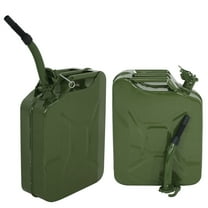 ZENY 5.28 Gallon Gas Jerry Can, 5 Gallon Fuel Steel Tank, Military Green Storage, 2 Pack