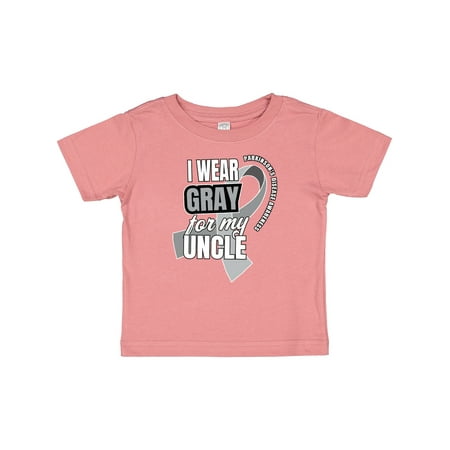 

Inktastic I Wear Gray for My Uncle Parkinsons Disease Awareness Gift Baby Boy or Baby Girl T-Shirt