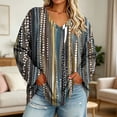 thumbnail image 2 of Women Blouses Sawvnm Women Fashion Plus-Size V-Neck Long Sleeved Printing Top 4XL, 2 of 7