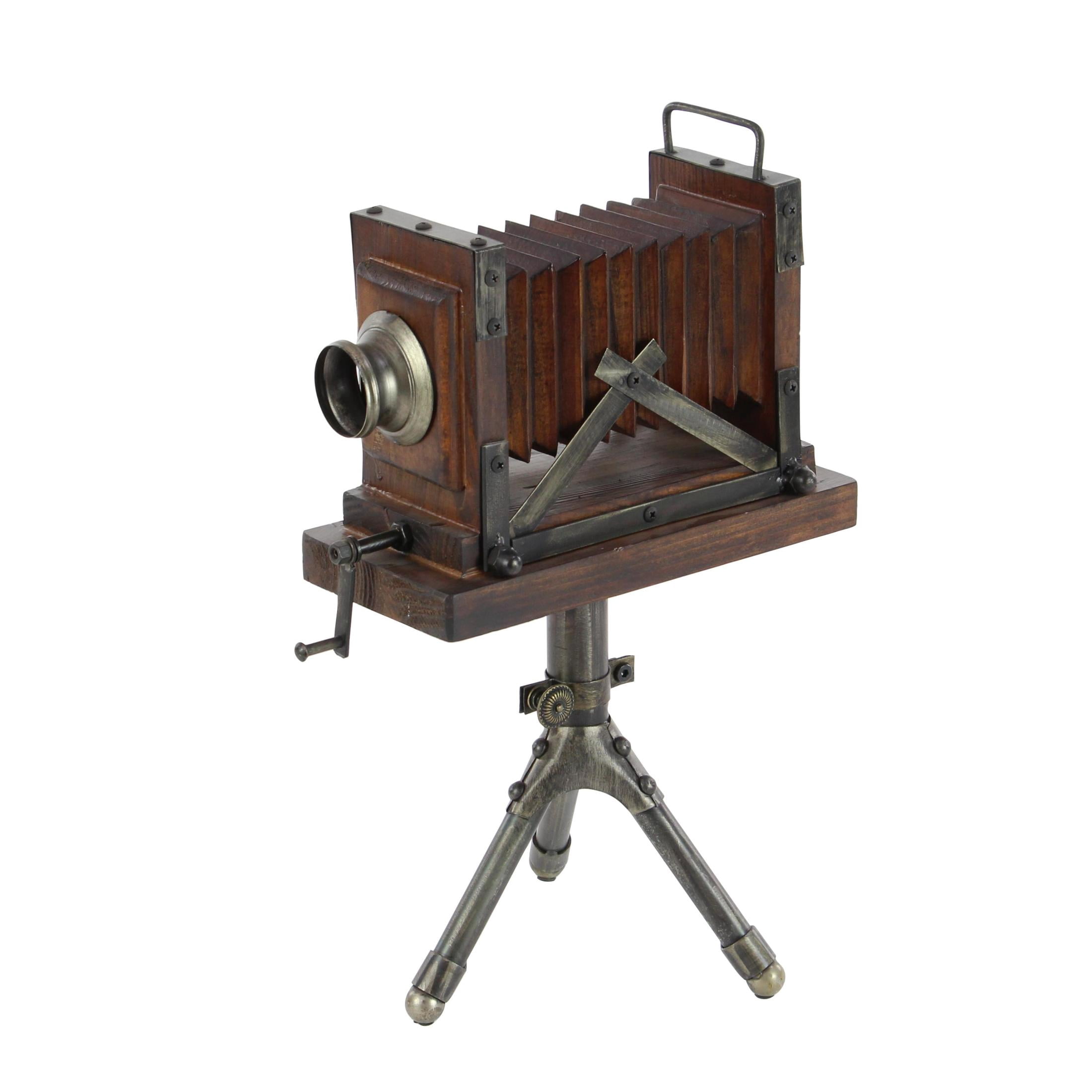 11" x 17" Brown Wood Camera Film Sculpture, by DecMode