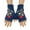 02-Navy, variant on KHONTS Women's Hand Embroidered Knitted Flower Fingerless Gloves 02-Yellow One Size