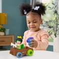 thumbnail image 2 of Fisher-Price Little People Dinosaur Parade Log Car & Figure Set Toddler Toy, 3 Pieces - Walmart Exclusive, 2 of 6