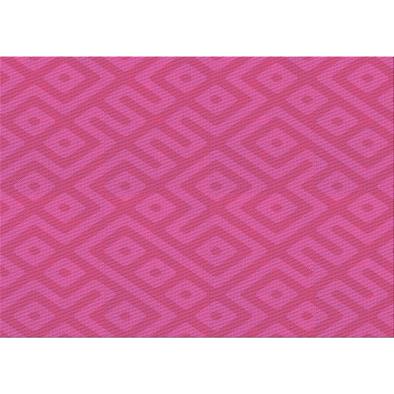 Ahgly Company Indoor Rectangle Patterned DeepPink Area Rugs, 7' x 9'