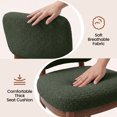thumbnail image 6 of ClinQ Dining Chairs Set of 2, Boucle Upholstered Seat with Wood Legs and Curved Back, Modern Accent Seating for Kitchen, Dining Room, Green, 6 of 6