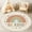 Color 1, variant on Washable 3ft Round Rug, Colorful Hand Drawn Rainbow Be Kind Message Floral Details Area Rugs with Tassels Boho Kids Rug Non-Slip Soft Bedroom Carpet for Classroom Teepee Princess Castle
