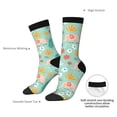 thumbnail image 4 of Picia Elephant and Flowers Print Athletic Socks for Men & Women – Cushioned Moisture-Wicking Crew Socks for Sports, Running, and Training, Soft & Breathable Size 5-11, 4 of 6