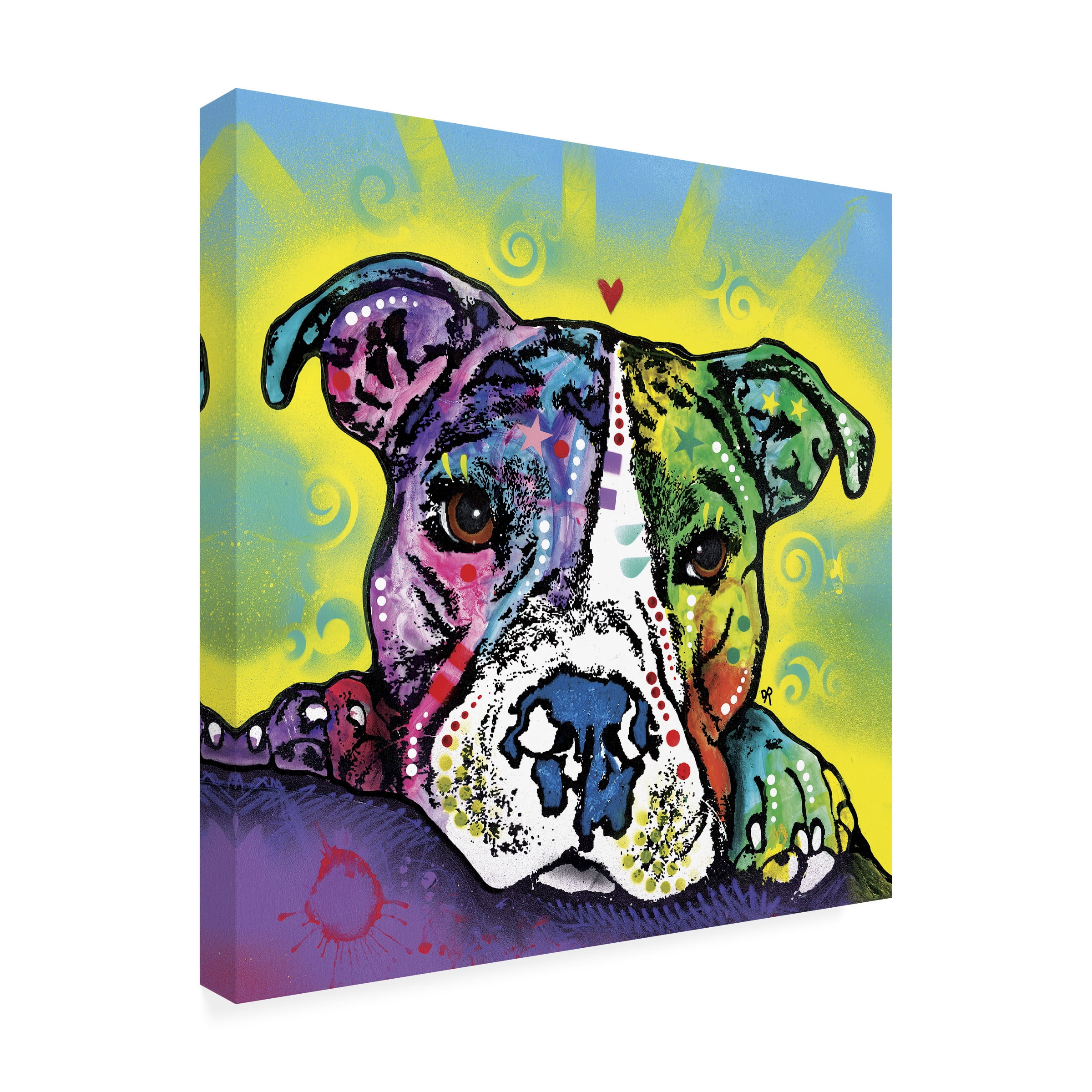 Dean Russo 'The Baby Pit Bull' Outdoor Canvas 24x24