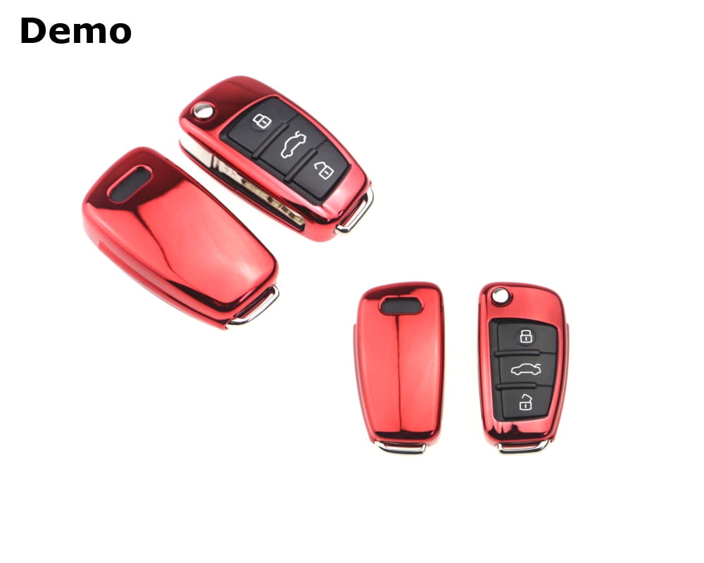 Black Silicone Car Remote Fob Key Cover case For Audi A6L Q7 TT R8 A3 A4L 2009