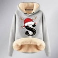 thumbnail image 4 of WILLBEST Sudadera con Capucha para Mujer, con Estampado de Letras Navideñas, de Lana Gruesa, Cálida para El Invierno XX-Grande, 4 of 4