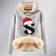 thumbnail image 4 of WILLBEST Sudadera con Capucha para Mujer, con Estampado de Letras Navideñas, de Lana Gruesa, Cálida para El Invierno Grande, 4 of 4