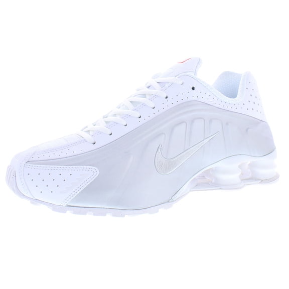 Nike Men's Shox R4 Running Shoes - White/Silver
