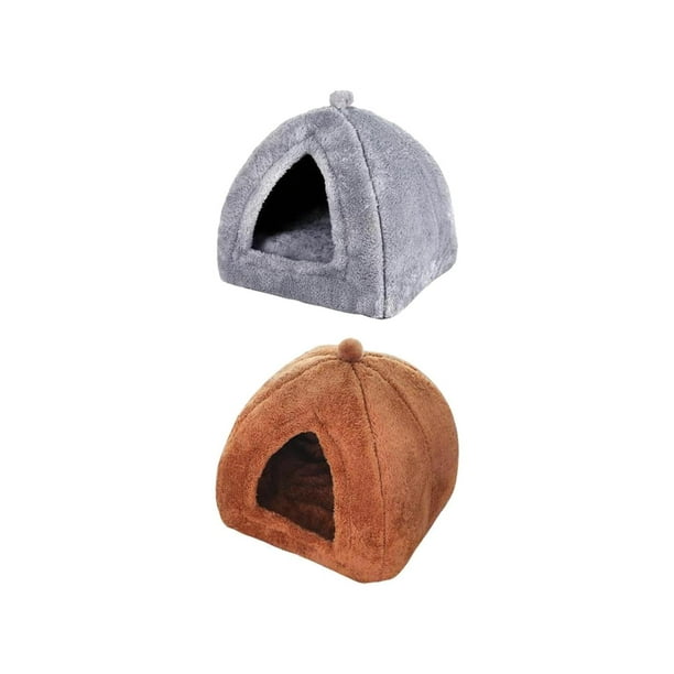 2 camas cómodas para mascotas, casitas para gatos con almohadilla, tipo tienda de campaña, ideales para cachorros y gatitos. Estilo B
