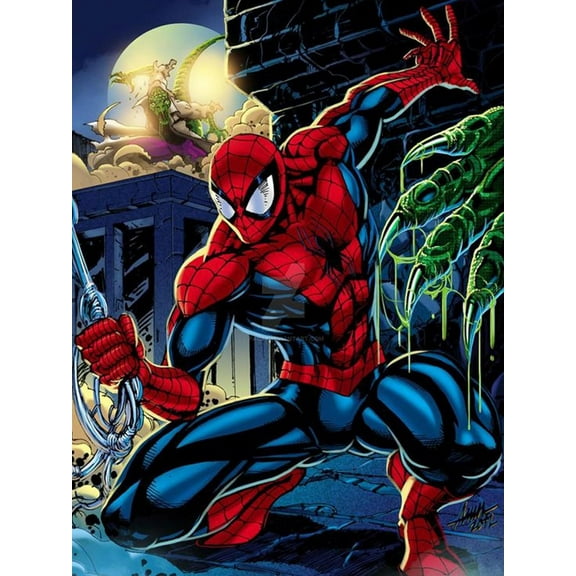 DIY Diamond Painting Spiderman 12x16Inch, Full Round Drill Kits Cross Stitch Mosaic Art for Adults Relax & Home Wall Decor Festival Gift