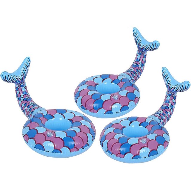 Inflatable Drink Holder 3 Pack Drink Pool Floats Cup Holders for Summer Pool Party, Variety Shape to Choose