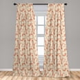 thumbnail image 4 of Ambesonne Paisley Curtains, Vintage Floral Shapes Art, Pair of 28"x84", Burnt Orange and Champagne, 4 of 4