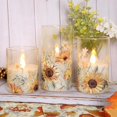 thumbnail image 4 of Velas sin llama, cristal de girasol incandescente con mando a distancia, juego de 3, 4 of 9